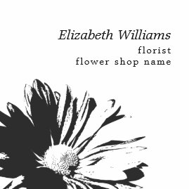 Modern Elegant Kraft Dark Floral Pattern Florist Square Business Card