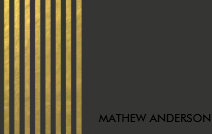 BOLD MODERN GOLD FAUX BLACK STRIPED LINE PATTERN BUSINESS CARD