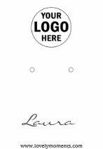 Add your logo earring display business card