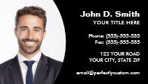 Add your own photo modern professional black business card