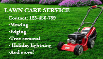 Lawn care business card 