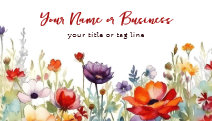 Colorful Wildflowers Vibrant Flower Garden Floral Business Card