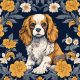 Cavalier King Charles Spaniel dog photo poster