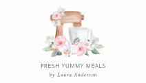 Cute Blush Pink Floral Cake Mixer Bakery Catering Business Card