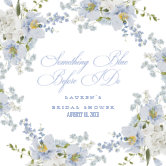 Dusty Blue Victorian Garden Bridal Shower Tea Paper Plates