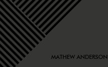 BOLD MODERN BLACK ANGLE STRIPED LINE PATTERN BUSINESS CARD