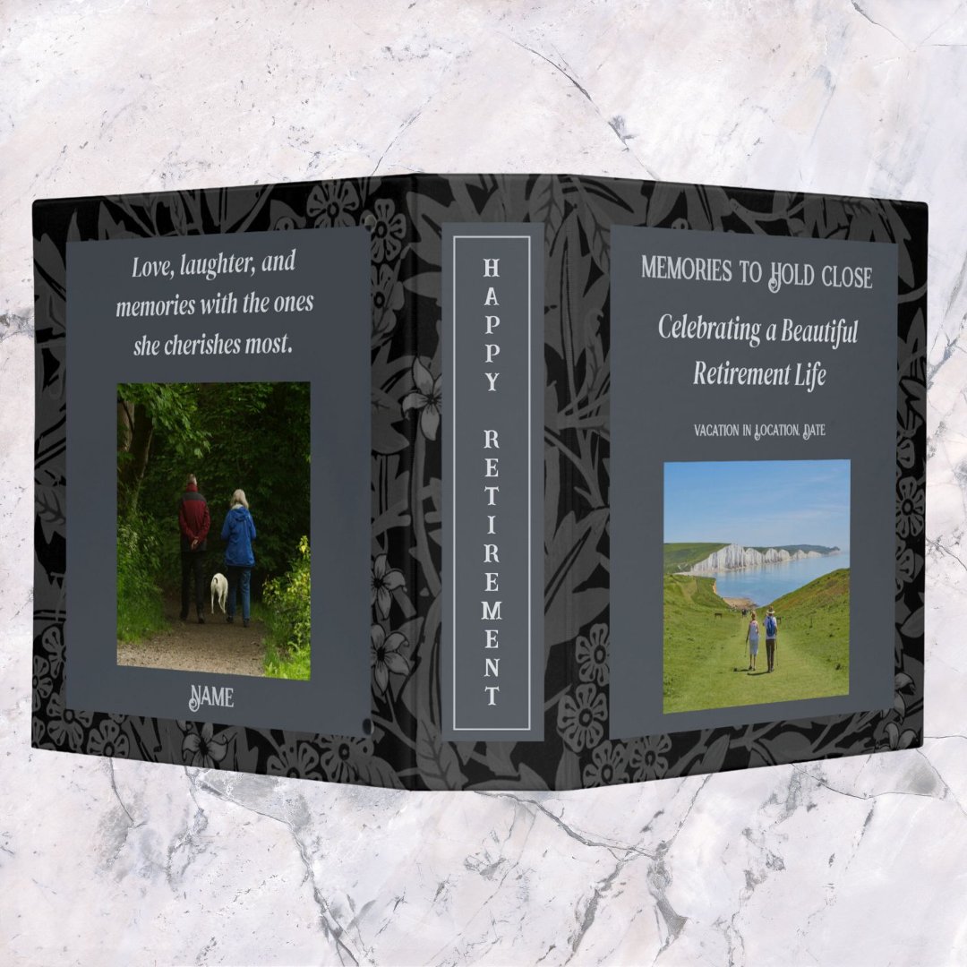 Personalized Happy Retirement Gifts for Mom Gray 3 Ring Binder (Creator Uploaded)