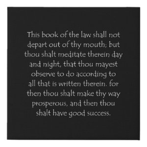 Joshua 1:8 typographic Bible verse print
