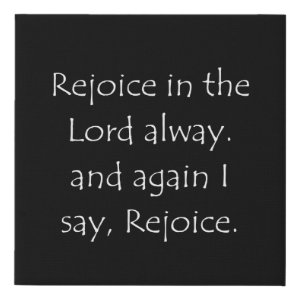 Philippians 4:4 typographic Bible verse print