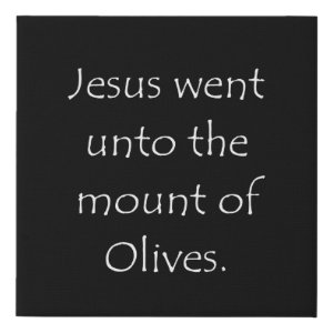 John 8:1 typographic Bible verse print