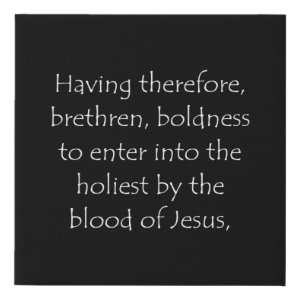Hebrews 10:19 typographic Bible verse print