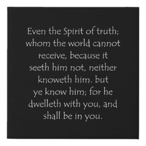 John 14:17 typographic Bible verse print