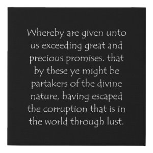 2 Peter 1:4 typographic Bible verse print