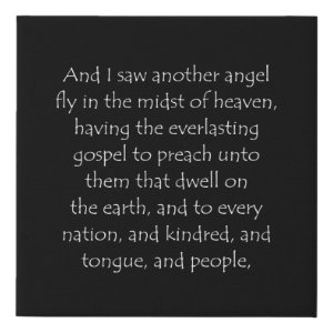Revelation 14:6 typographic Bible verse print