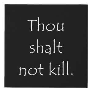 Exodus 20:13 typographic Bible verse print