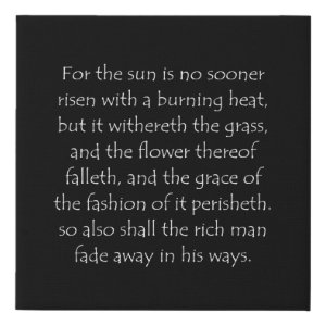 James 1:11 typographic Bible verse print