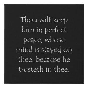 Isaiah 26:3 typographic Bible verse print