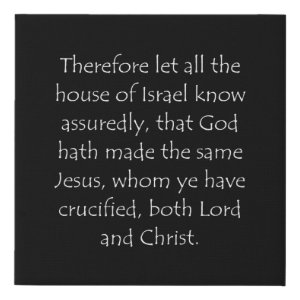 Acts 2:36 typographic Bible verse print