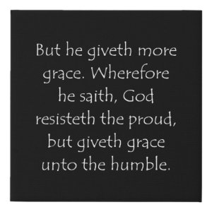 James 4:6 typographic Bible verse print