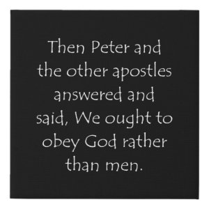 Acts 5:29 typographic Bible verse print