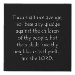 Leviticus 19:18 typographic Bible verse print