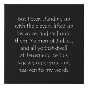 Acts 2:14 typographic Bible verse print