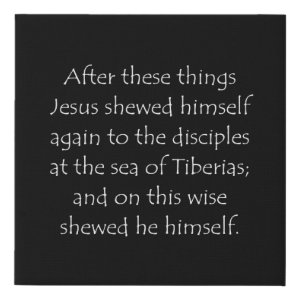 John 21:1 typographic Bible verse print