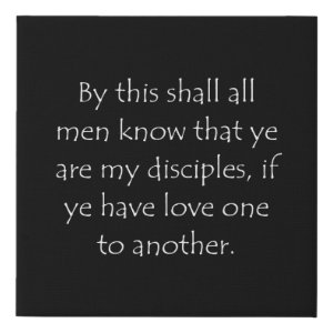 John 13:35 typographic Bible verse print