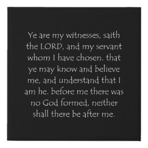 Isaiah 43:10 typographic Bible verse print