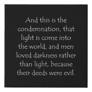 John 3:19 typographic Bible verse print