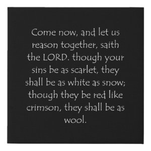 Isaiah 1:18 typographic Bible verse print
