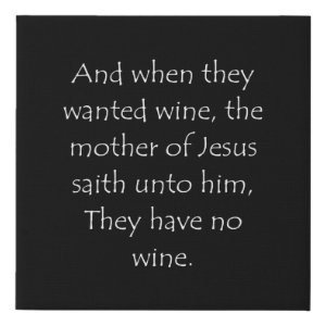 John 2:3 typographic Bible verse print