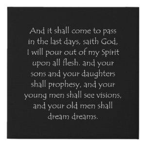 Acts 2:17 typographic Bible verse print