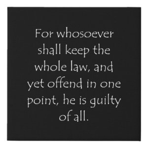 James 2:10 typographic Bible verse print