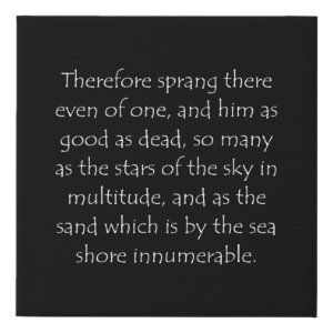 Hebrews 11:12 typographic Bible verse print