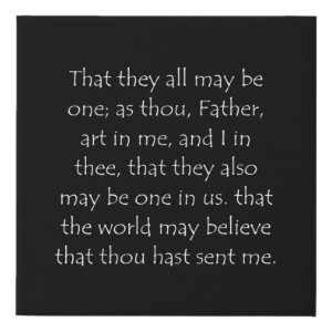 John 17:21 typographic Bible verse print