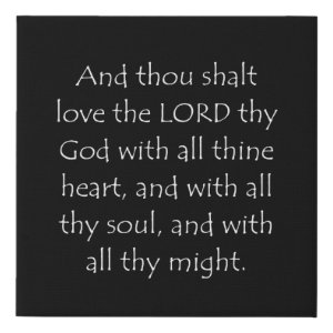 Deuteronomy 6:5 typographic Bible verse print