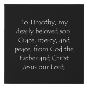 2 Timothy 1:2 typographic Bible verse print