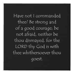 Joshua 1:9 typographic Bible verse print