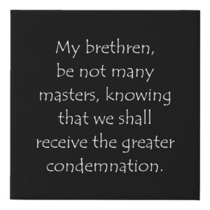 James 3:1 typographic Bible verse print
