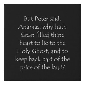 Acts 5:3 typographic Bible verse print