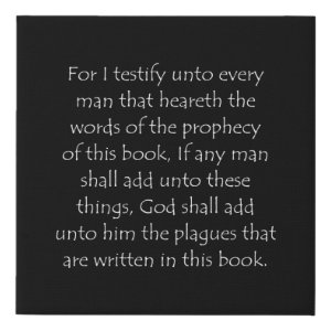 Revelation 22:18 typographic Bible verse print