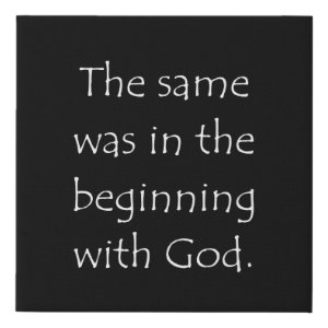 John 1:2 typographic Bible verse print
