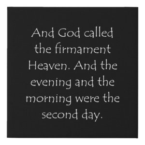Genesis 1:8 typographic Bible verse print