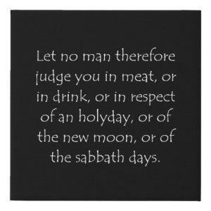 Colossians 2:16 typographic Bible verse print