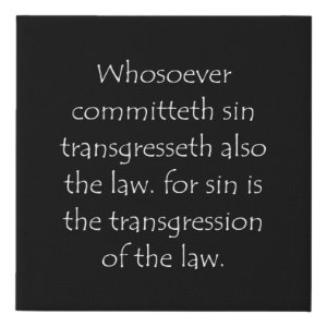1 John 3:4 typographic Bible verse print