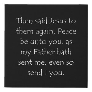 John 20:21 typographic Bible verse print