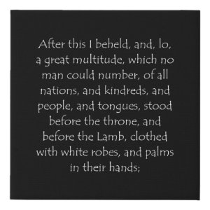 Revelation 7:9 typographic Bible verse print