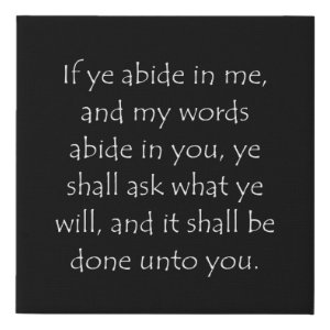 John 15:7 typographic Bible verse print