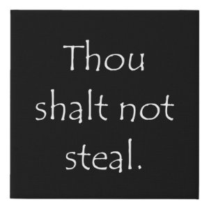 Exodus 20:15 typographic Bible verse print